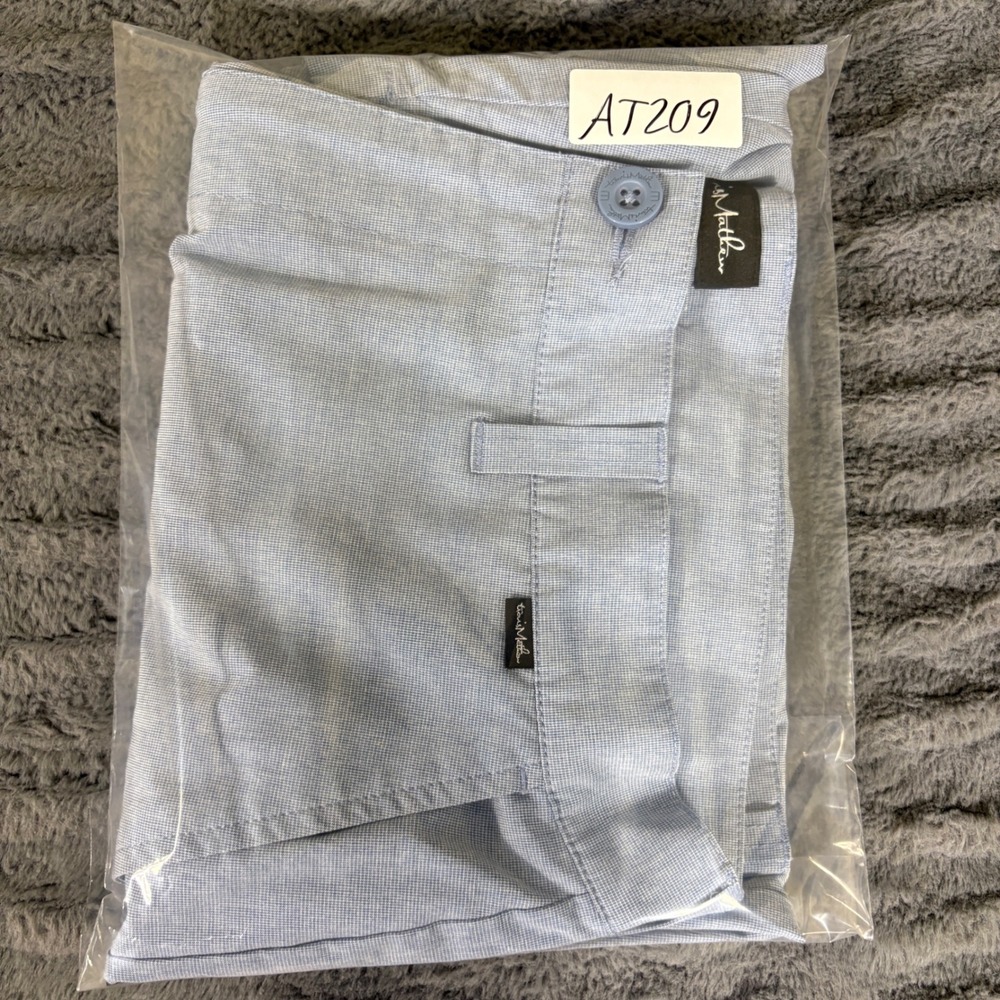 TravisMathew Mens Golf Shorts Size 34 Light Blue Stretch Flat Front AT209 - Picture 7 of 7